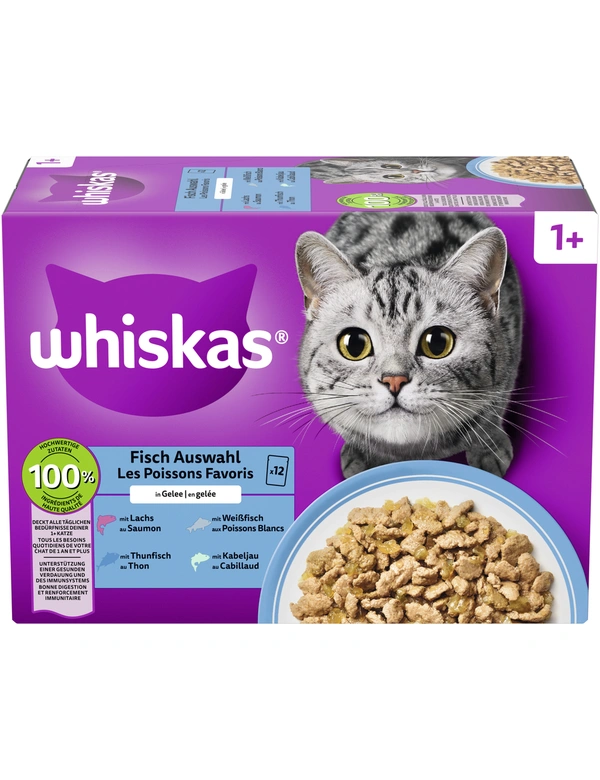 whiskas 1+ Fisch Auswahl in Gelee