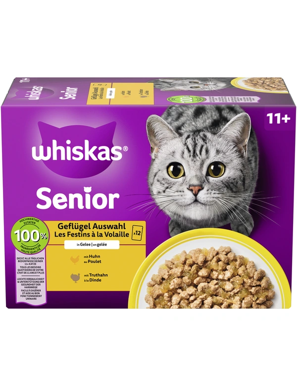 whiskas 11+ Geflügel Auswahl in Gelee