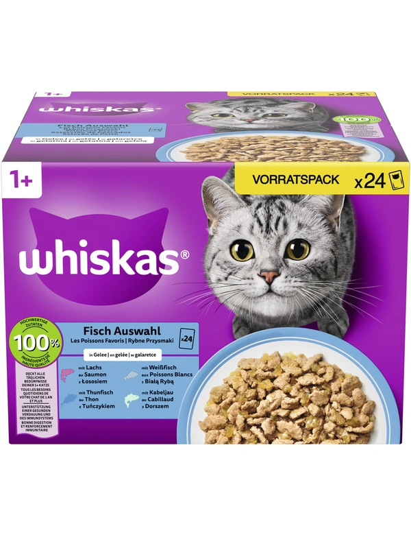 whiskas 1+ Fisch Auswahl in Gelee