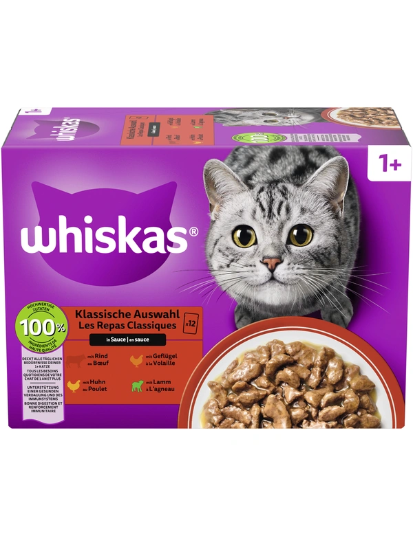 whiskas 1+ Klassische Auswahl in Sauce