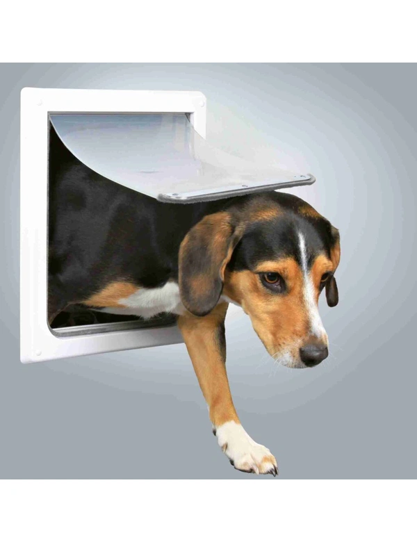 TRIXIE 2-Wege Freilauftür mit Tunnel für Hunde