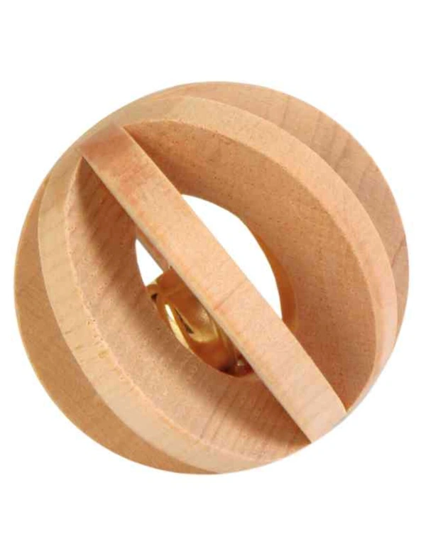TRIXIE Lamellenball mit Schelle Holz