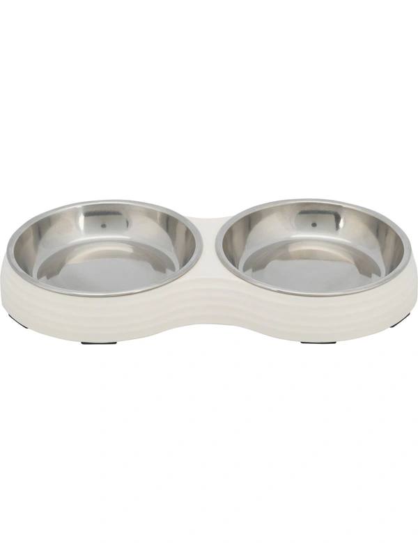 TRIXIE Napf-Set flach Melamin/Edelstahl