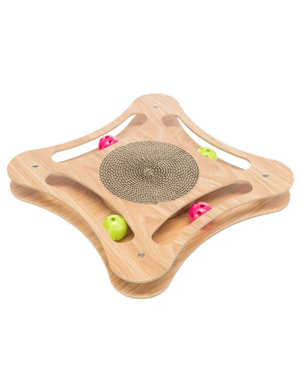 TRIXIE Kratzpappe mit Spielzeug