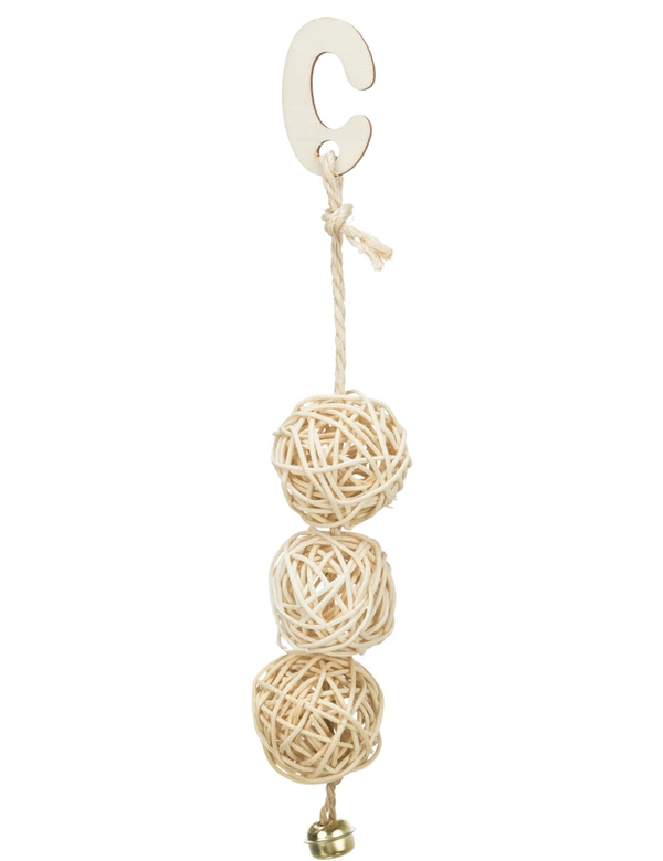 TRIXIE 3er Rattanball mit Glocke