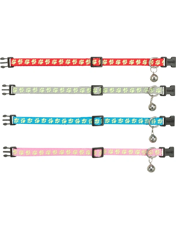TRIXIE Katzenhalsband Pfoten fluoreszierend