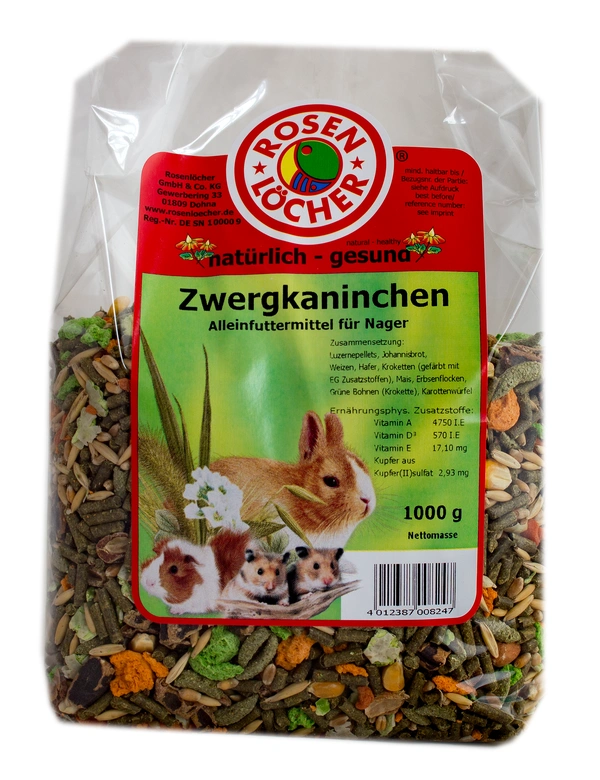 Rosenlöcher Zwergkaninchenfutter