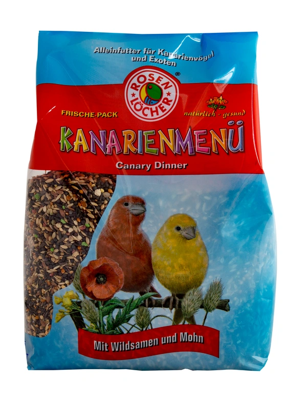 Rosenlöcher Kanarienmenü mit Wildsamen und Mohn
