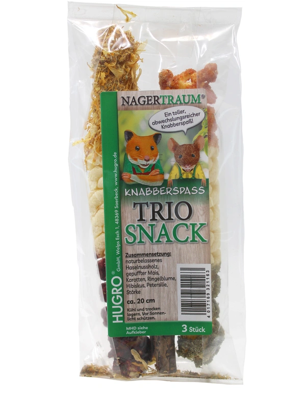 HUGRO Trio-Snack Haselholz und Knabberspaß