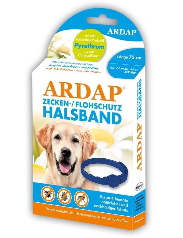 ARDAP Zecken- & Flohhalsband für Hunde