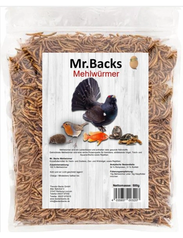 Mr. Backs Mehlwürmer getrocknet