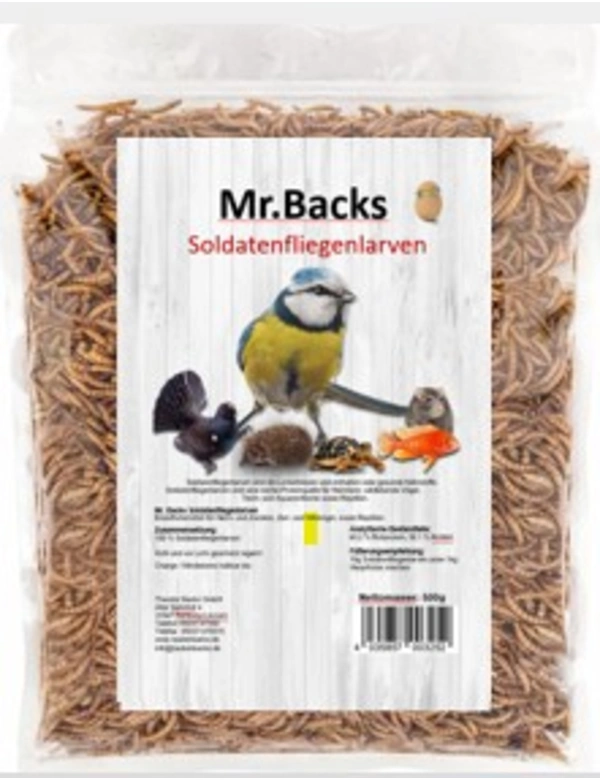 Backs Soldatenfliegenlarven getrocknet