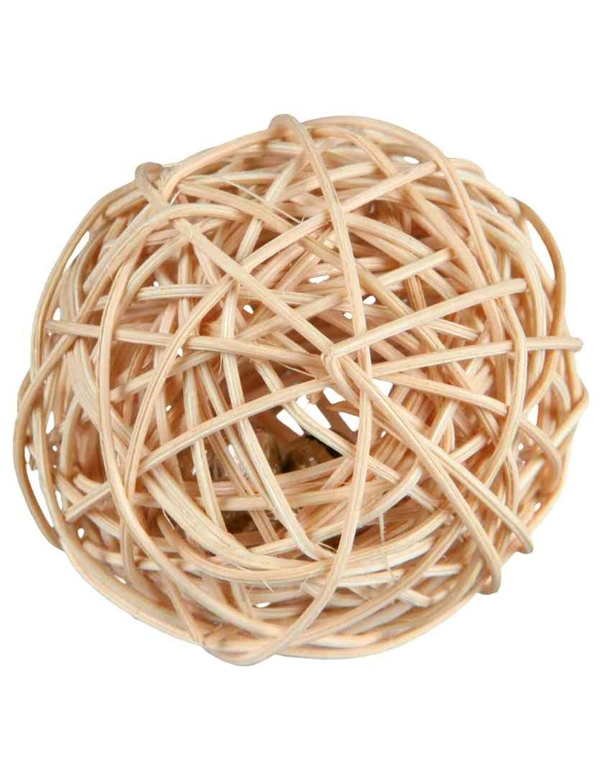 TRIXIE Ball mit Schelle Rattan