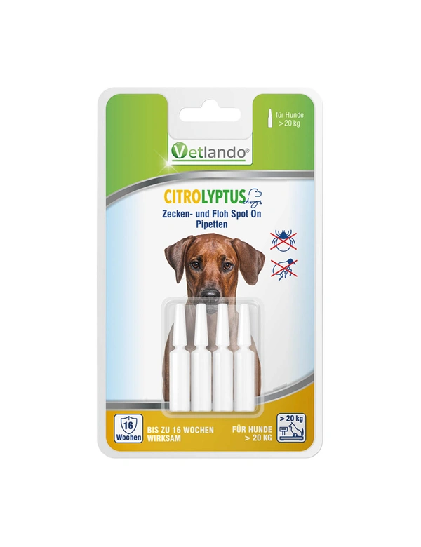 Vetlando Citrolyptus Zecken- und Floh Spot On Pipetten für Hunde