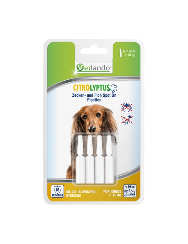 Vetlando Citrolyptus Zecken- und Floh Spot On Pipetten für Hunde