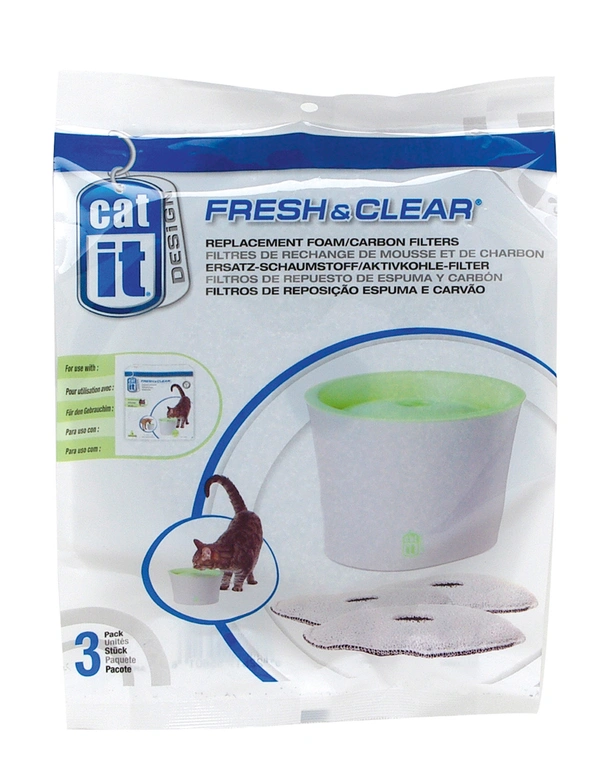 catit Ersatzfilter für 3L Trinkbrunnen 3er-Pack
