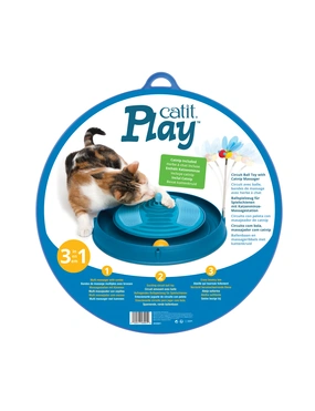 catit Play 3in1 Ballspielzeug mit Katzenminze-Massagestation