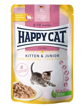 HAPPY CAT Young Meat in Sauce Kitten & Junior