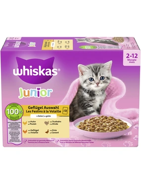whiskas Junior Geflügel Auswahl in Gelee