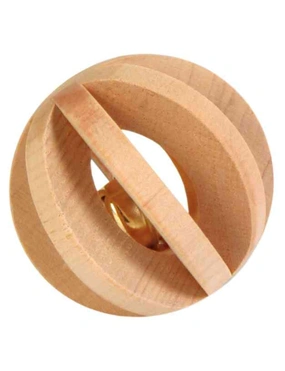 TRIXIE Lamellenball mit Schelle Holz