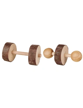 TRIXIE 2er-Set Hanteln Rindenholz TRIXIE 2er-Set Hanteln Rindenholz
