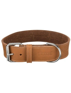 TRIXIE Rustic Fettleder-Halsband Heartbeat