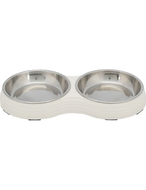 TRIXIE Napf-Set flach Melamin/Edelstahl