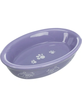 TRIXIE Keramiknapf oval Pfoten/Fische-Motiv
