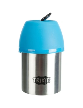 TRIXIE Edelstahl-Flasche mit Trinknapf