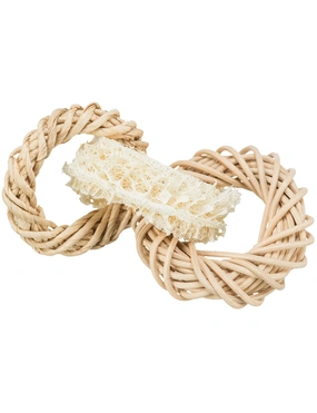 TRIXIE Luffaring mit Rattan- und Maisblatt-Ring