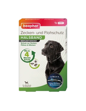 beaphar Zecken- und Flohschutz Halsband reflektierend für Hunde