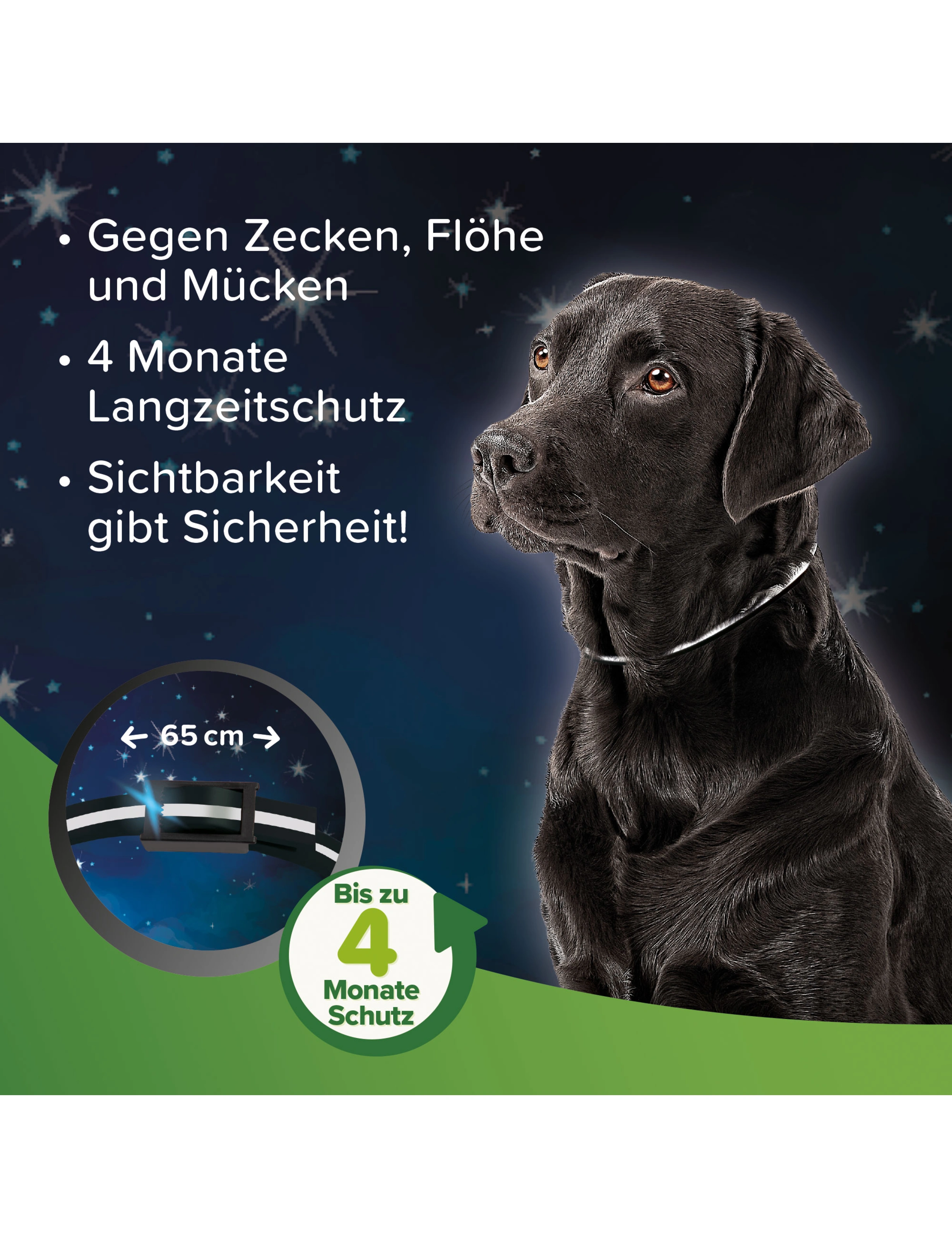 beaphar Zecken- und Flohschutz Halsband reflektierend fr Hunde | DAS  FUTTERHAUS